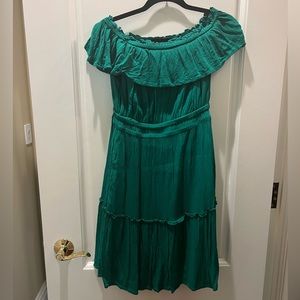 Tommy Bahama off the shoulder green dress women’s extra small